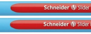 Pix SCHNEIDER Slider Edge F, rubber grip, varf fin - scriere rosie