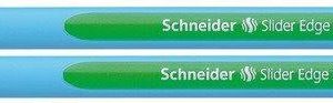 Pix SCHNEIDER Slider Edge XB, rubber grip, varf 1.4mm - scriere verde