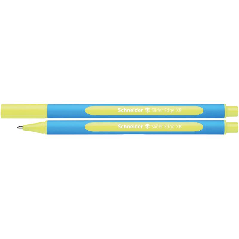 Pix SCHNEIDER Slider Edge XB, rubber grip, varf 1.4mm - scriere galben