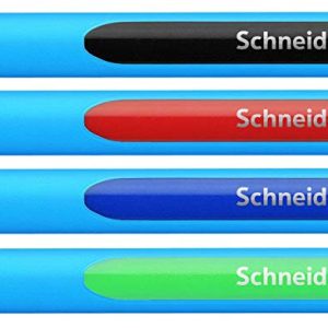 Pix SCHNEIDER Slider Edge XB, rubber grip, varf 1.4mm, 4 culori/set - (N,R,A,V)