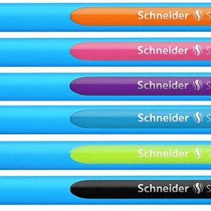 Pix SCHNEIDER Slider Edge XB, rubber grip, varf 1.4mm, 6 culori pastel/set