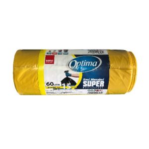 Saci menaj 60L, 15buc/rola, SANO Optima - galbeni