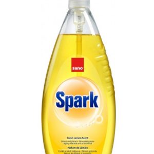 Detergent lichid pentru degresarea vaselor,1 litru, SANO Spark - cu miros de lamaie