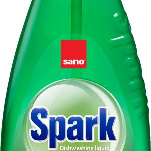 Detergent lichid pentru degresarea vaselor,1 litru, SANO Spark - cu miros de castravete si lamaie