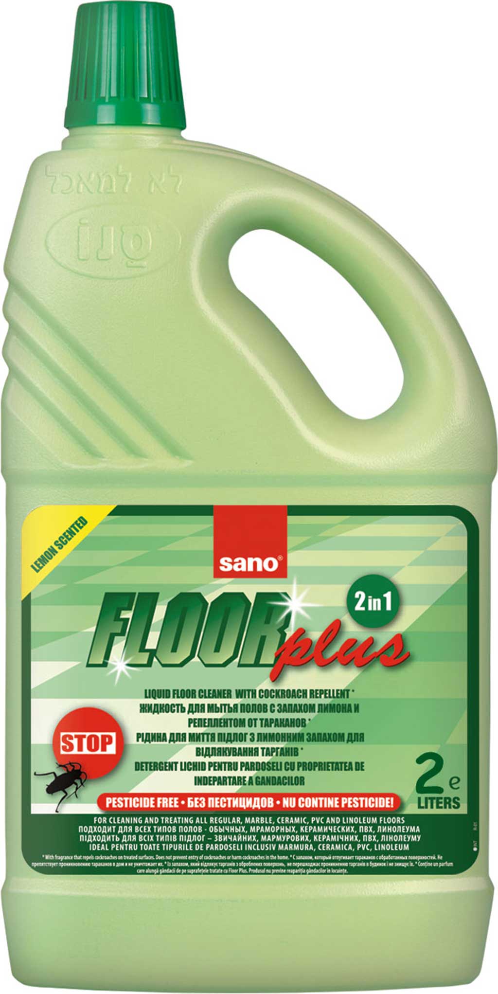 Detergent pentru pardoseli, curata, parfumeaza si respinge insectele, 2 litri, SANO Floor Plus