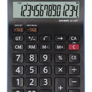Calculator de birou, 14 digits, 176 x 112 x 13 mm, dual power, SHARP EL-145TBL - negru