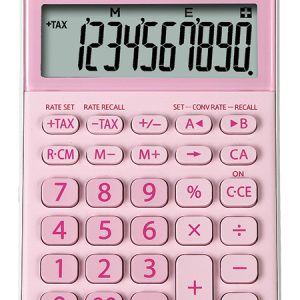 Calculator de birou, 10 digits, 149 x 100 x 27 mm, dual power, SHARP EL-M335BPK - roz