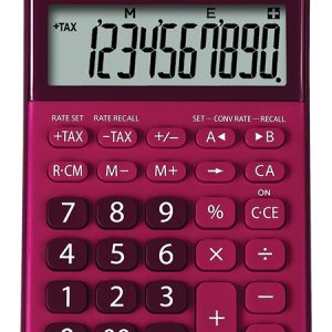 Calculator de birou, 10 digits, 149 x 100 x 27 mm, dual power, SHARP EL-M335BRD - rosu