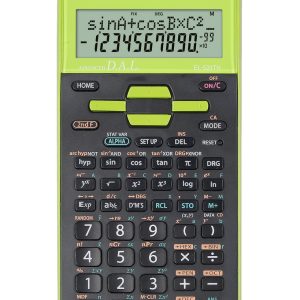 Calculator stiintific, 10 digits, 273 functii, 161x80x15mm, dual power, SHARP EL-531THGR-negru/verde