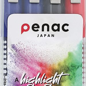 Set 4 rollere cu cerneala PENAC Miyabi, ball point 0.7mm - culori (2 x blue, 1 x black, red)