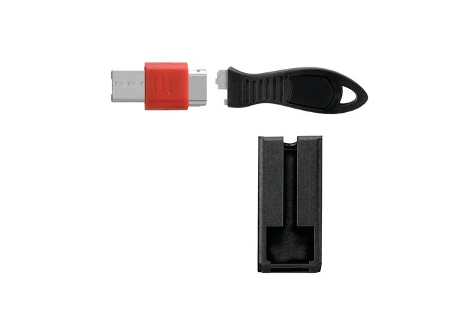 Sistem de blocare Kensington, pentru portul USB si alte porturi adiacente, negru