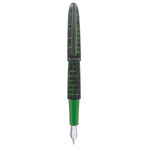 Stilou DIPLOMAT Elox Matrix, cu penita M, din otel inoxidabil - black green