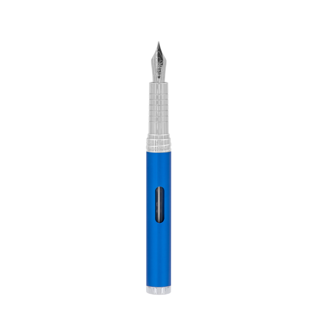 Stilou DIPLOMAT Nexus, cu penita M, din otel inoxidabil - Blue Chrome