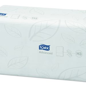 Servetele V - TORK Advance Soft Singlefold, 2 straturi, 23x24.8cm, 250 buc/set, 15 set/bax - albe