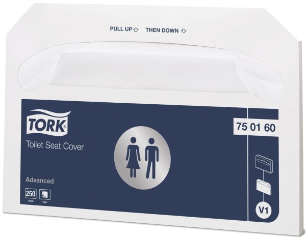 Acoperitori capac toaleta TORK Advanced, 380x265mm, 250 buc/set - albe