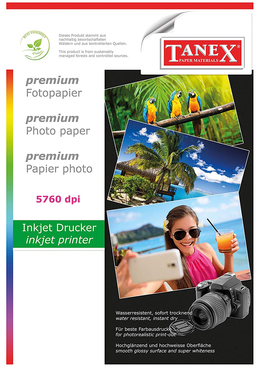 Hartie foto lucioasa, pentru inkjet, A4 - 240gsm, 20 coli/top, TANEX