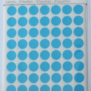 Etichete autoadezive color, D13 mm, 350 buc/set, TANEX - albastru