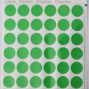 Etichete autoadezive color, D16 mm, 240 buc/set, TANEX - verde