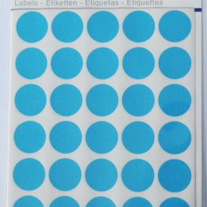 Etichete autoadezive color, D19 mm, 175 buc/set, TANEX - albastru