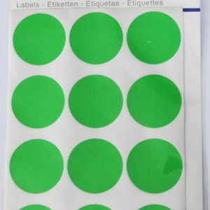 Etichete autoadezive color, D32 mm, 60 buc/set, TANEX - verde
