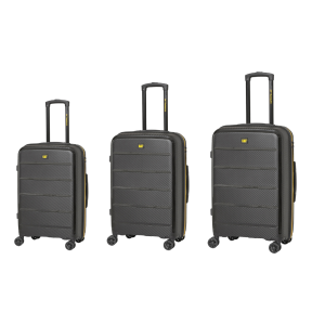 Set 3 trollere CATERPILLAR Cargo (20/24/28 inch) - material ABS - negru
