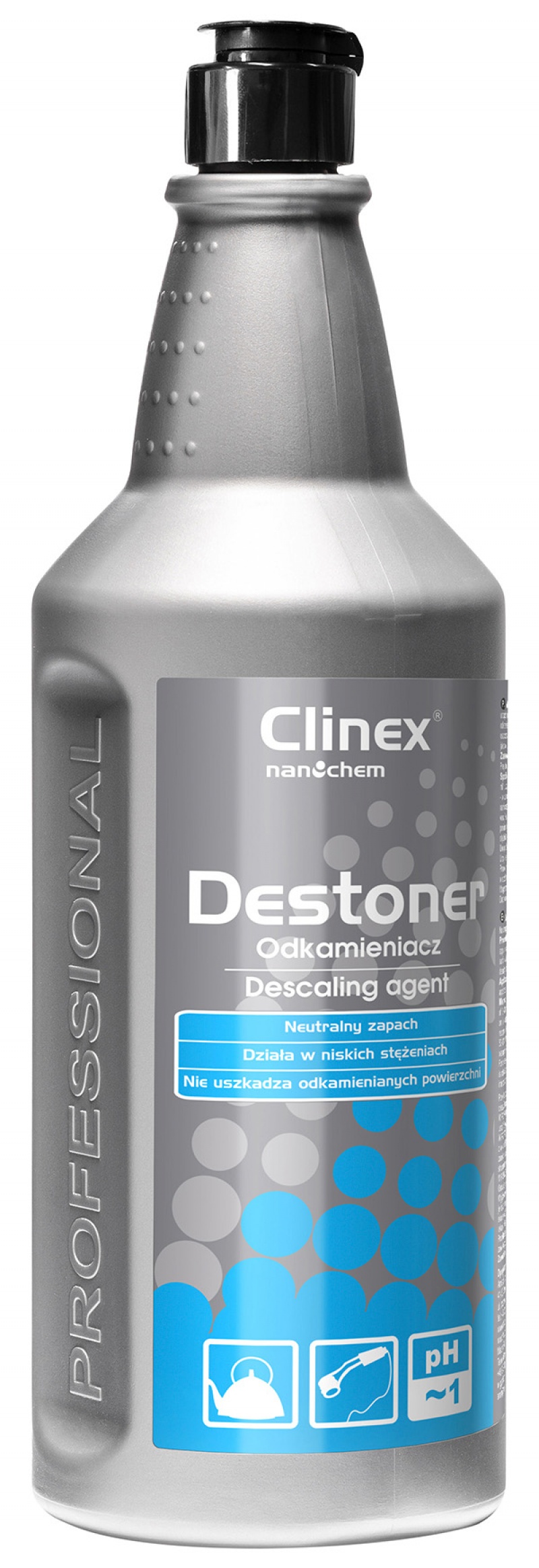 CLINEX Destoner, 1 litru, solutie pentru curatarea depunerilor de calcar, pt. aparate electrocasnice
