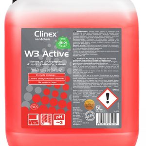 Clinex W3 Active Bio, 5 litri, detergent lichid pentru curatare toalete si bai