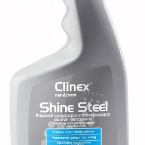 CLINEX Shine Steel, 650 ml, cu pulverizator, solutie pt. curatare, intretinere supraf otel inoxidabi