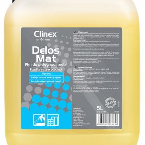 CLINEX Delos Mat, 5 litri, cu pulverizator, solutie pentru curatat mobila, fara efect de stralucire
