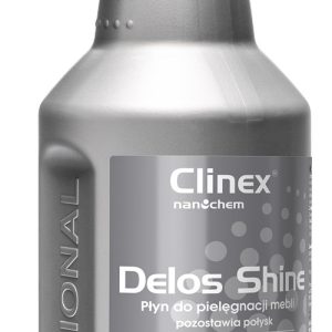 CLINEX Delos Shine, 1 litru, cu pulverizator, solutie pentru curatare si stralucire mobila