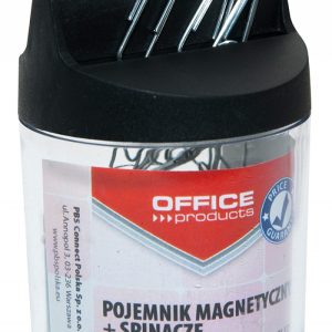 Dispenser magnetic cilindric, echipat cu 100 agrafe metalice 26mm, Office Products - capac negru