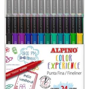 Fineliner, varf 0.4mm, 24culori/set, ALPINO Color Experience