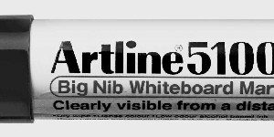 Marker pentru tabla de scris ARTLINE 5100A, corp metalic, varf rotund 5.0mm - negru