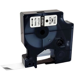 Banda Dymo D1 ( 6 mm x 7 m ) text:negru/ fond:alb (43613)