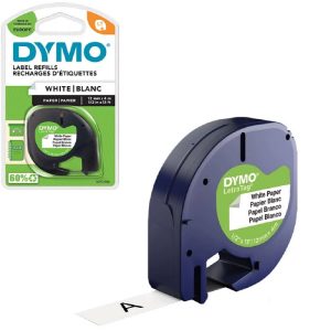 Banda Dymo LETRATAG hartie,12mm x 4m,alba (91200)