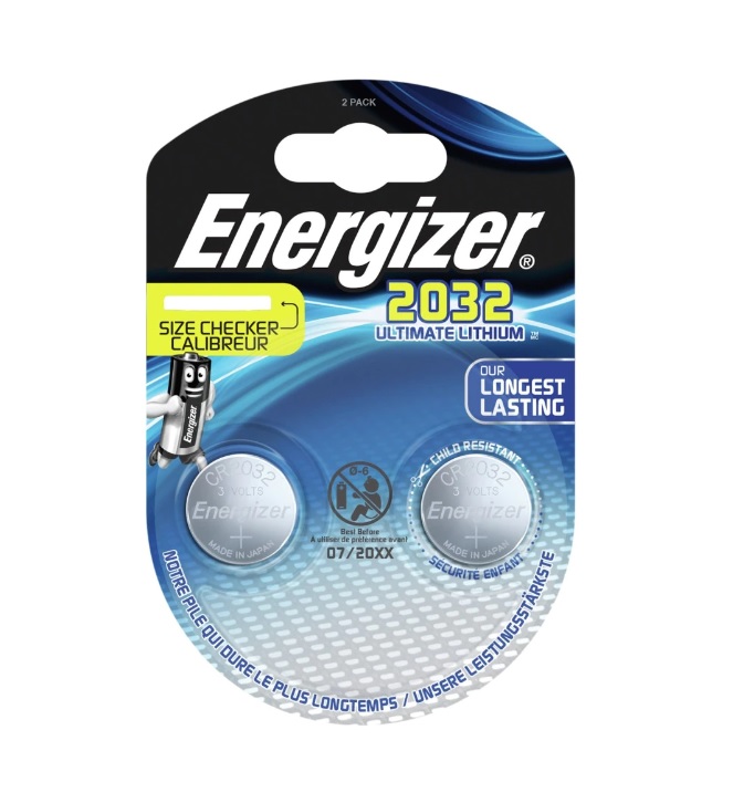 Baterii litiu CR2032, 3V, 2 buc/set, Energizer Ultimate Lithium