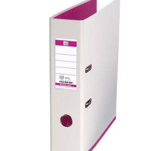 Biblioraft A4, plastifiat PP/PP, 80 mm, OXFORD MyColour - alb/roz