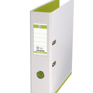Biblioraft A4, plastifiat PP/PP, 80 mm, OXFORD MyColour - alb/verde deschis