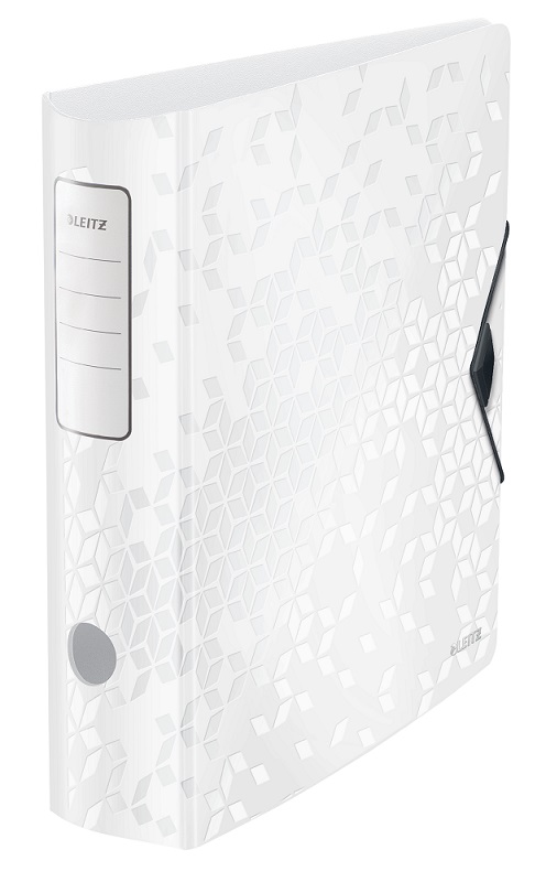 Biblioraft LEITZ 180 Active WOW, polyfoam, partial reciclat, A4, 82 mm, alb