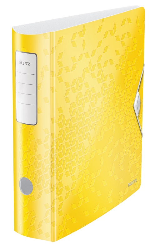 Biblioraft LEITZ 180 Active WOW, polyfoam, partial reciclat, A4, 82 mm, galben