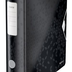 Biblioraft LEITZ 180 Active WOW, polyfoam, partial reciclat, A4, 82 mm, negru