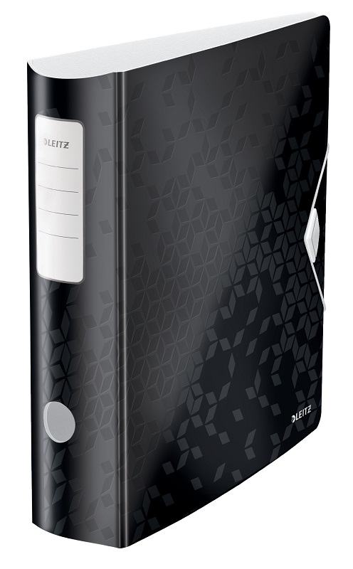 Biblioraft LEITZ 180 Active WOW, polyfoam, partial reciclat, A4, 82 mm, negru
