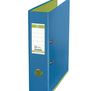 Biblioraft A4, plastifiat PP/PP, 80 mm, OXFORD MyColour - bleu/verde deschis