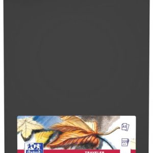 Bloc desen cu spirala, OXFORD Sketchbook, A5, 40 file - 225g/mp, coperta carton rigid negru