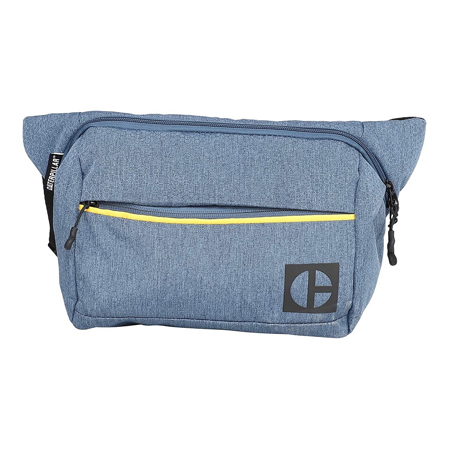 Borseta CATERPILLAR Code - Hex Parkour, material 420D hexagonal, buzunar cu fermoar - bleumarin