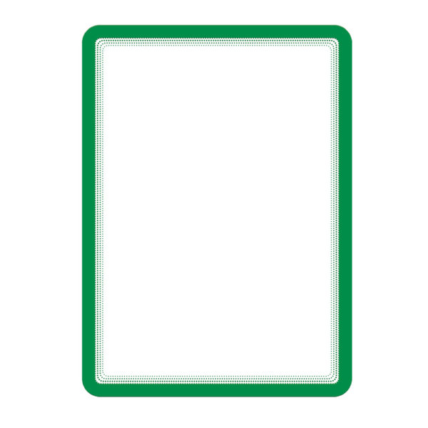 Buzunar magnetic pentru documente A4, cu rama color, 2 buc/set, DJOIS - rama verde