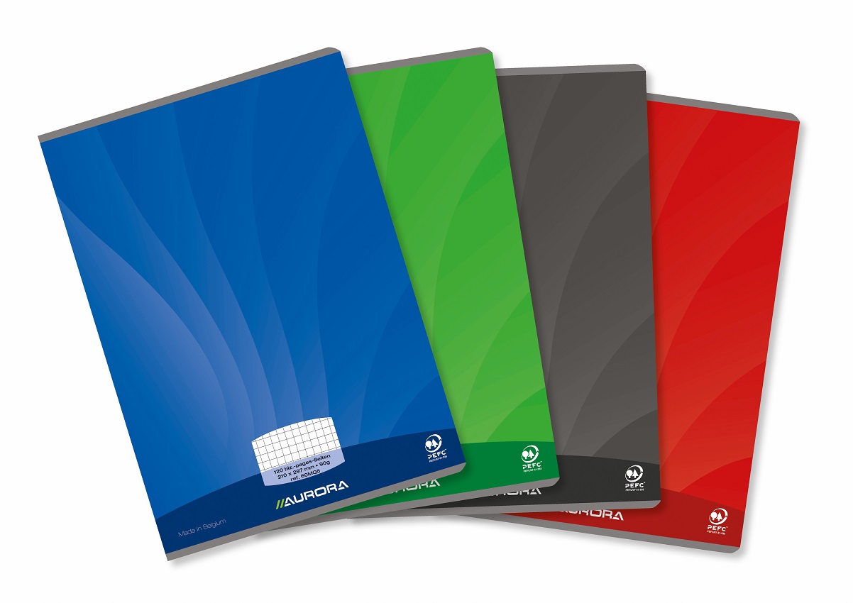 Caiet A4, 60 file - 90g/mp, liniat stanga, coperta carton lucios, AURORA Mano - matematica
