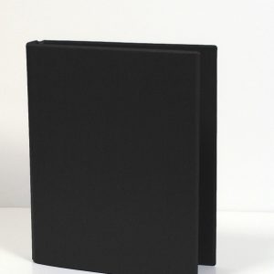 Caiet mecanic 2 inele - D25mm, coperti carton plastifiat PVC, A5, AURORA - negru