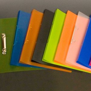 Caiet mecanic 2 inele - D16mm, coperti flexibile PP, AURORA - transparent color asortate