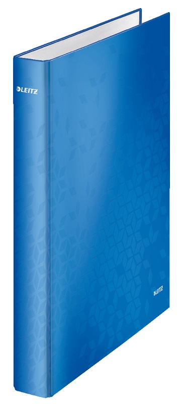 Caiet mecanic LEITZ WOW, carton laminat, partial reciclat, FSC, A4, mecanism 4DR, inel 25 mm, albast